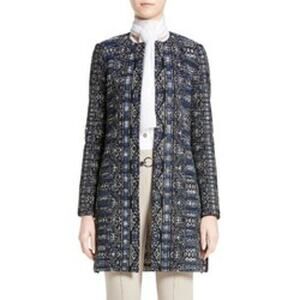 St John Kian Tapestry Knit Cardigan Sweater Size 2